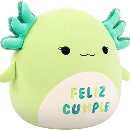 Squishmallows Original 12in Mipsy The Green Axolotl with “Feliz Cumple” Embroidery – Official Jazwares Plush (Medium-Sized)