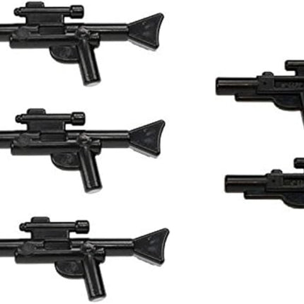 LEGO Star Wars Minifigure Blaster Guns Accessories 5 Pieces (3 Long Blasters, 2 Short Blasters)