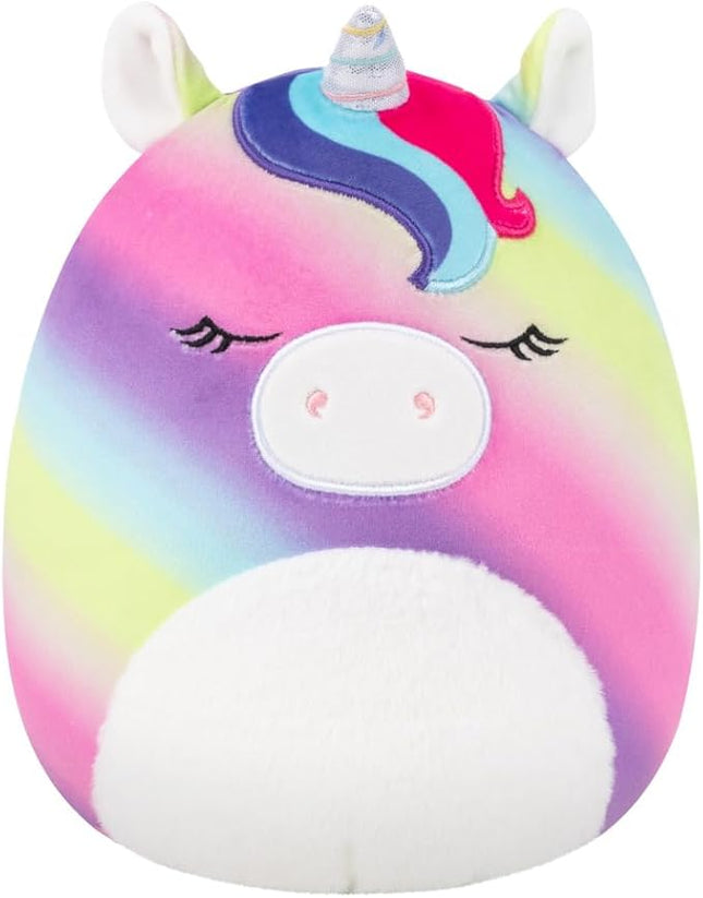 Squishmallows Original 8in Clarissa the Rainbow Unicorn with Fuzzy Belly – Official Jazwares Plush (Little)