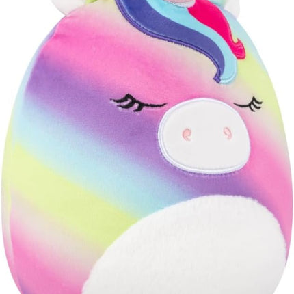 Squishmallows Original 8in Clarissa the Rainbow Unicorn with Fuzzy Belly – Official Jazwares Plush (Little)