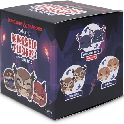 TeeTurtle Dungeons and Dragons Series Reversible Plushie Mystery Box - 3-Inch Mini Two-Sided Blind Box Plush with Embroidered Details - Cute Collectible Surprise Toy for Kids, Teens, and Adults