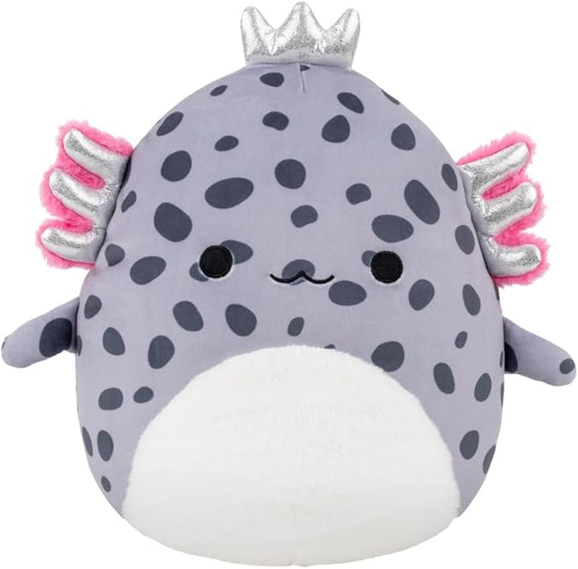 Squishmallows Original 12in Avana The Spotted Axolotl with Silver Crown – Official Jazwares Plush (Medium-Sized)