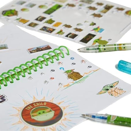 Star Wars Mandalorian Baby Yoda Coloring & Sticker Activity Set for Kids with Travel Carrying Case