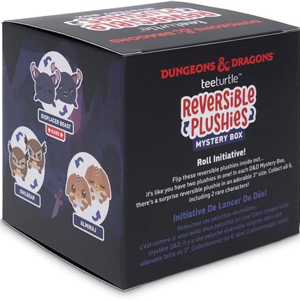 TeeTurtle Dungeons and Dragons Series Reversible Plushie Mystery Box - 3-Inch Mini Two-Sided Blind Box Plush with Embroidered Details - Cute Collectible Surprise Toy for Kids, Teens, and Adults