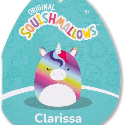 Squishmallows Original 8in Clarissa the Rainbow Unicorn with Fuzzy Belly – Official Jazwares Plush (Little)