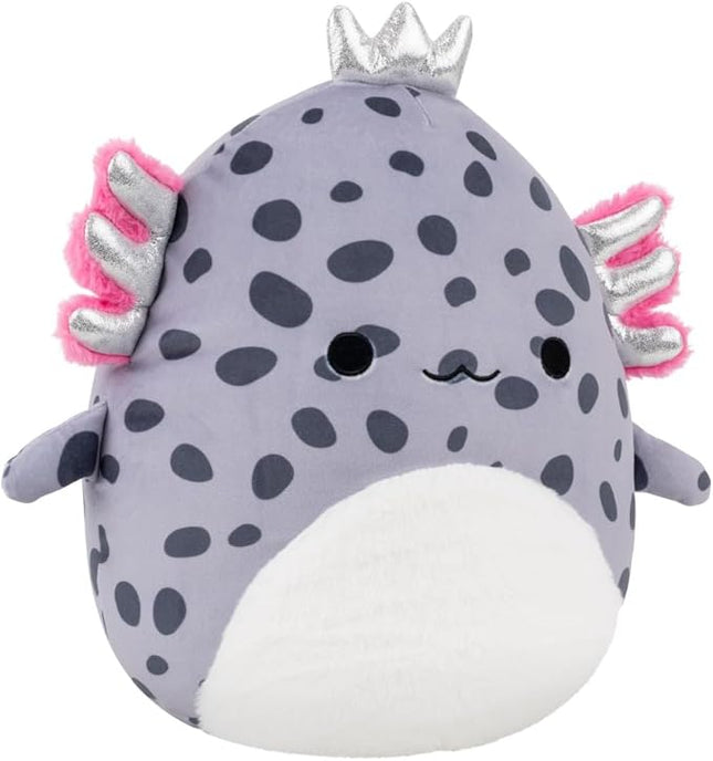 Squishmallows Original 12in Avana The Spotted Axolotl with Silver Crown – Official Jazwares Plush (Medium-Sized)
