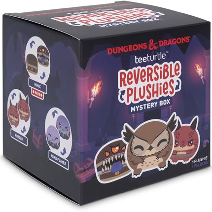 TeeTurtle Dungeons and Dragons Series Reversible Plushie Mystery Box - 3-Inch Mini Two-Sided Blind Box Plush with Embroidered Details - Cute Collectible Surprise Toy for Kids, Teens, and Adults