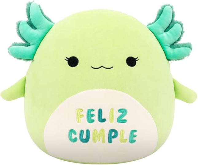 Squishmallows Original 12in Mipsy The Green Axolotl with “Feliz Cumple” Embroidery – Official Jazwares Plush (Medium-Sized)