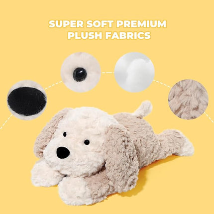Stuffed Animals Adorable Dog Plush Toys 16.5 inches Soft and Comfort Maltese Dog Plush Toy Gift for Kids, Beige/Grey