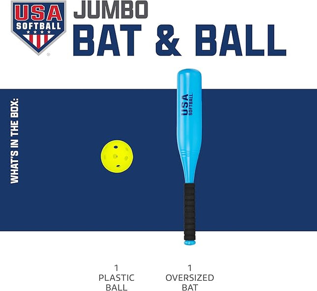 Franklin Sports MLB Jumbo Kids Plastic Baseball Bat - Backyard Bat with Large Barrel for Toddlers - Fat Plastic Bat