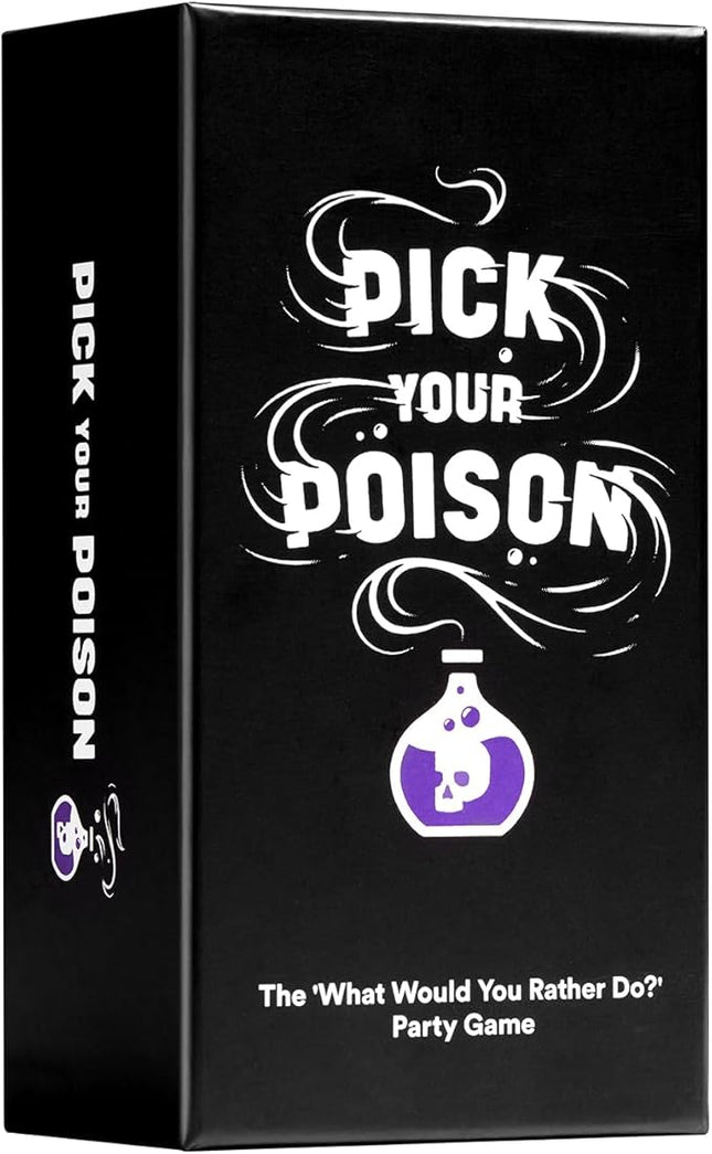 Pick Your Poison Party Game - The “What Would You Rather Do?” Family Card Game for White Elephant Parties, Stocking Stuffers + Board Games Night with Friends