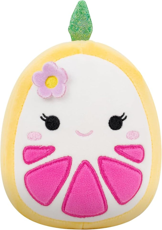 Squishmallows Original 5in Eleanor The Yellow Grapefruit with Flower Hairpin – Official Jazwares Plush (Little)