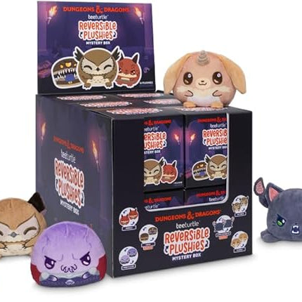 TeeTurtle Dungeons and Dragons Series Reversible Plushie Mystery Box - 3-Inch Mini Two-Sided Blind Box Plush with Embroidered Details - Cute Collectible Surprise Toy for Kids, Teens, and Adults