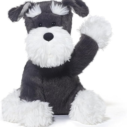 Stuffed Animals Schnauzer Puppy Plush Toys 11 inches Soft and Comfort Dog Plushie for Boys and Girls, Grey/White