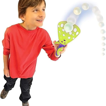 Geospace Original POP 'N Catch Family Skill Game with 2 Launchers - Launch & Catch The Ball for Hours of Fun! Perfect for Backyard, Beach or Tailgate Parties! Outdoor or Indoor Fun for Kids & Adults