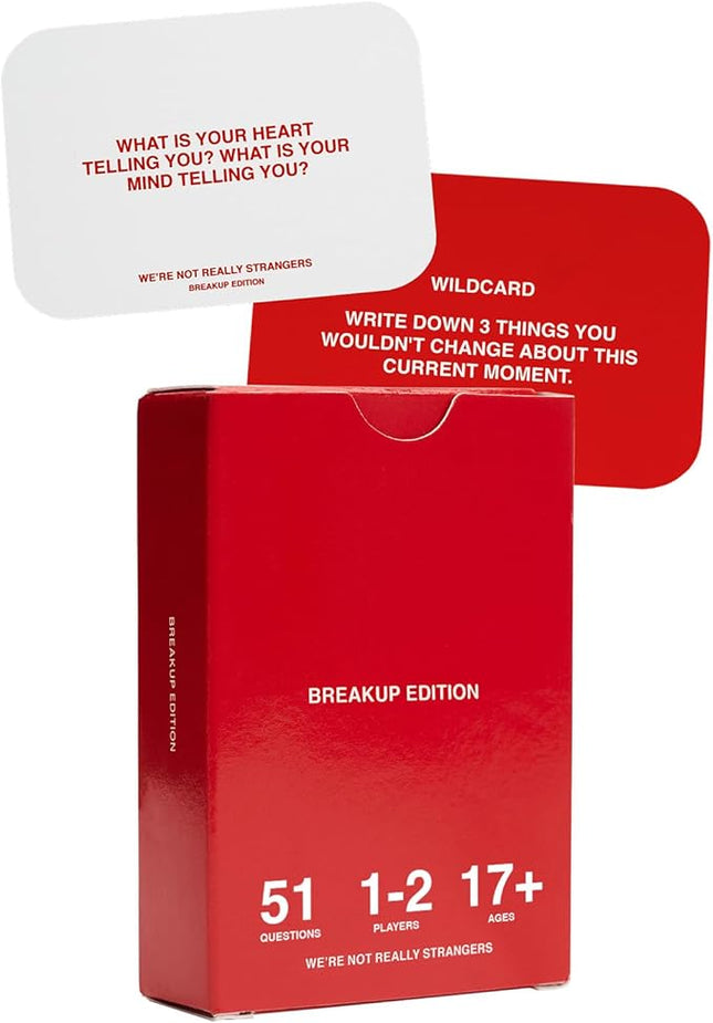 WE'RE NOT REALLY STRANGERS Breakup Edition Expansion - 51 Introspective Conversation Cards - A Journey of Healing and Empowerment for Singles, Adults, & Teens - for Game Nights, Ages 18+,1-2 Players
