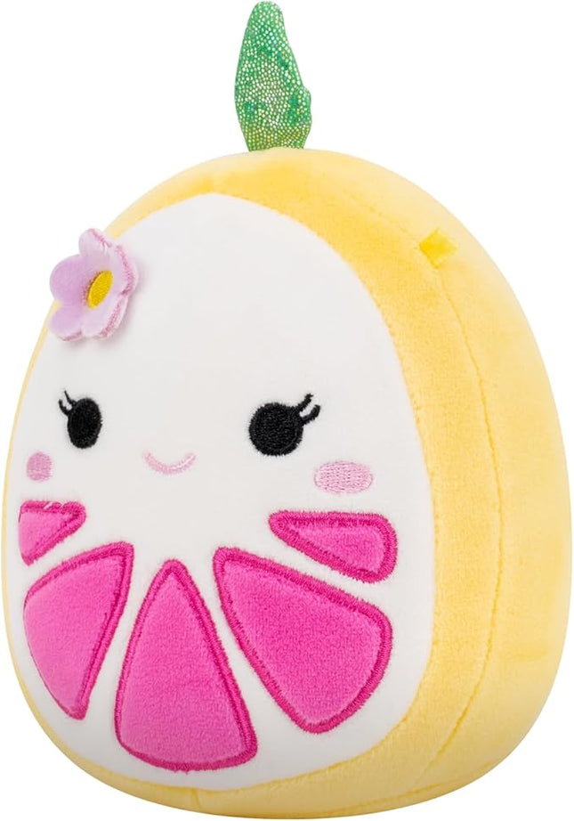 Squishmallows Original 5in Eleanor The Yellow Grapefruit with Flower Hairpin – Official Jazwares Plush (Little)