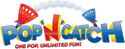 Geospace Original POP 'N Catch Family Skill Game with 2 Launchers - Launch & Catch The Ball for Hours of Fun! Perfect for Backyard, Beach or Tailgate Parties! Outdoor or Indoor Fun for Kids & Adults