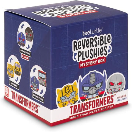 TeeTurtle Transformers Series Reversible Plushie Mystery Box - 3-Inch Mini Two-Sided Blind Box Plush with Embroidered Details – Cute Collectible Surprise Toy for Kids, Teens, and Adults