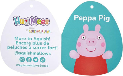 Squishmallows HugMees Original 10-Inch Peppa Pig - Medium-Sized Ultrasoft Official Jazwares Plush