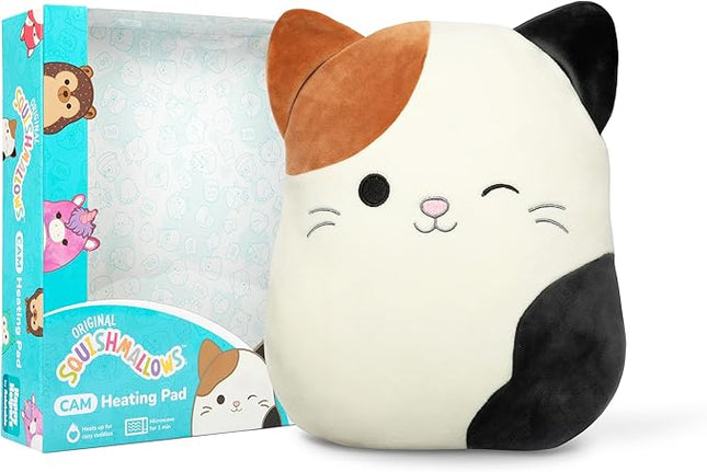 Squishmallows Cam The Cat by Relatable, Microwavable Heating Pad for Period Cramps, Easter Basket Stuffer Plushie, Easter Gift Ideas for Teens and Kids, Includes 1 Lavender Scented Heating Pad