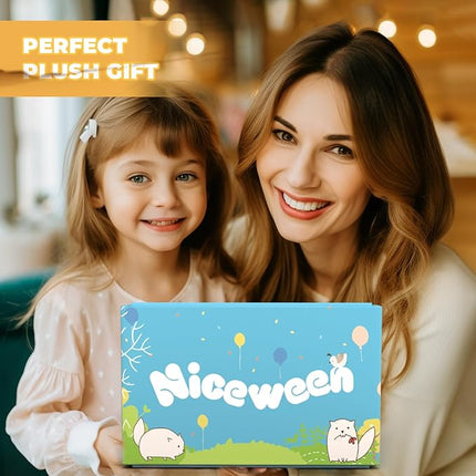 Stuffed Animals Adorable Dog Plush Toys 16.5 inches Soft and Comfort Maltese Dog Plush Toy Gift for Kids, Beige/Grey