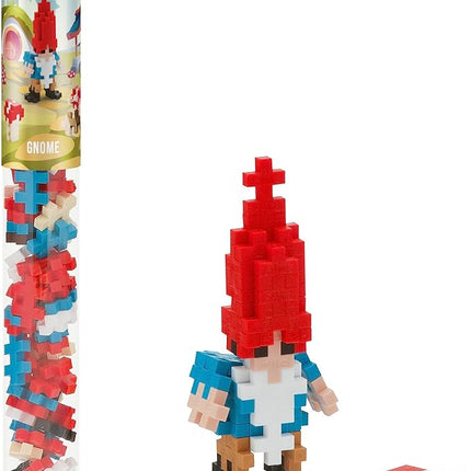 Plus Plus 3D Puzzle Cryptid Construction Building Block Set, Fun Fantasy Figures Stem Toys for Kids, 70 Interlocking Pieces - Gnome Mini Maker Tube