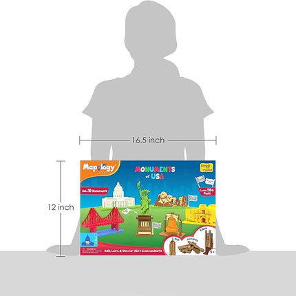 Imagimake Mapology Monuments of USA | 3D Puzzles for Kids | STEM Toys & Games | Educational Toys for Kids 5-7 | Birthday Gift for Boys & Girls Age 5 Years & Up | Christmas 3-D Puzzle for 8-10