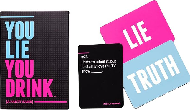 DSS Games You Lie You Drink - The Drinking Game for People Who Can't Lie [for Game Night, Pregames, Friend Groups, & More]