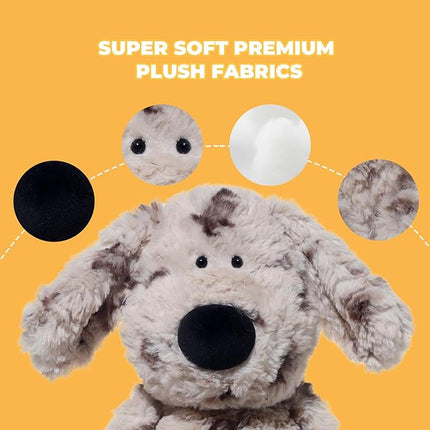 Dog Stuffed Animals Adorable Dalmatian Plush Toys 11.8 inches Soft and Comfort Dog Plush Toy Gift for Kids, Gray