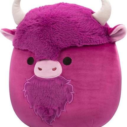 Squishmallows Original 12-Inch Dave Plum Bison - Official Jazwares Plush (Medium-Sized)