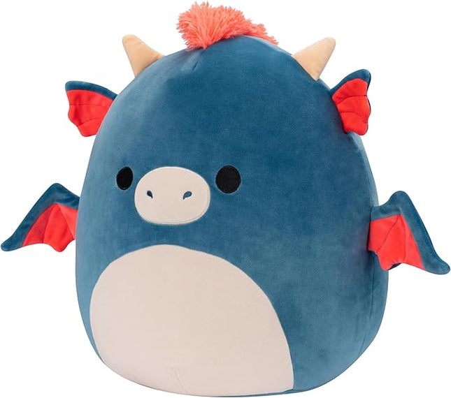 Squishmallows Original 14-Inch Carin Blue Dragon with Orange Mane - Large Ultrasoft Official Jazwares Plush