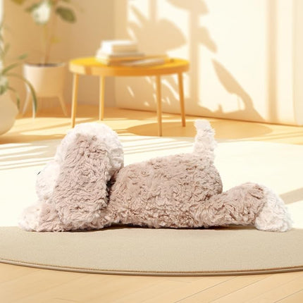 Stuffed Animals Adorable Dog Plush Toys 16.5 inches Soft and Comfort Maltese Dog Plush Toy Gift for Kids, Beige/Grey