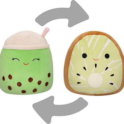 Squishmallows Original FlipAMallows 8in Kiwi and Boba Flippable Plush - Official Jazwares Product (Little)