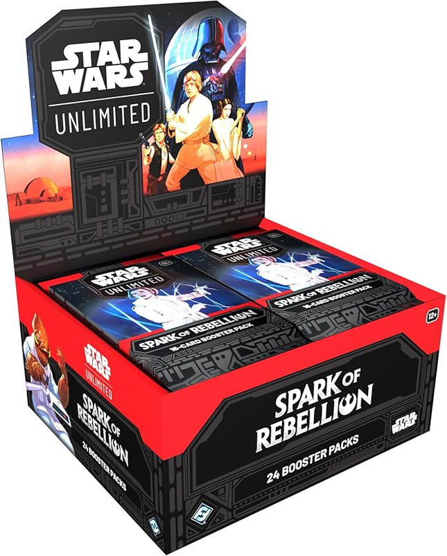 Star Wars: Unlimited TCG Spark of Rebellion Booster Display (Set of 24 Booster Packs) - Trading Card Game for Kids & Adults, Ages 12+, 2+ Players, 20 Min Playtime, Made by Fantasy Flight Games