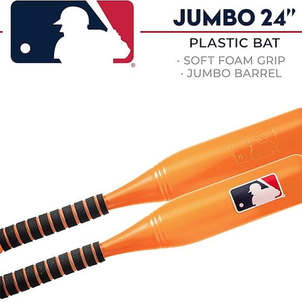 Franklin Sports MLB Jumbo Kids Plastic Baseball Bat - Backyard Bat with Large Barrel for Toddlers - Fat Plastic Bat