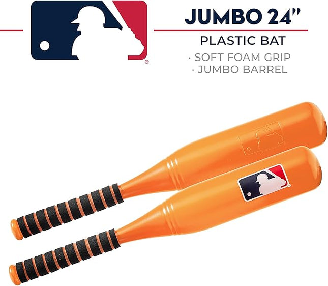 Franklin Sports MLB Jumbo Kids Plastic Baseball Bat - Backyard Bat with Large Barrel for Toddlers - Fat Plastic Bat