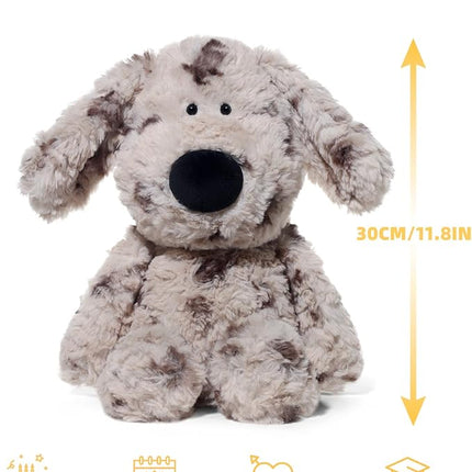 Dog Stuffed Animals Adorable Dalmatian Plush Toys 11.8 inches Soft and Comfort Dog Plush Toy Gift for Kids, Gray