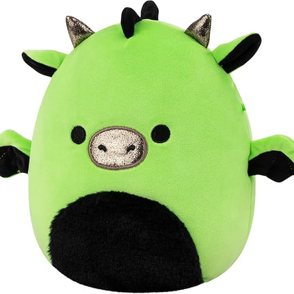 Squishmallows Original 8in Excalibur the Neon Green Dragon – Official Jazwares Halloween Plush (Little)