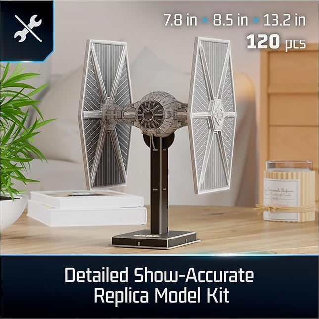 4D Build, Star Wars Imperial Tie Fighter 3D Model Kit, Star Wars Collectibles & Desk Decor, Adult Puzzle, Building Toys, 120 Pieces, 3D Puzzles, Gift Ideas for Ages 12 & Up