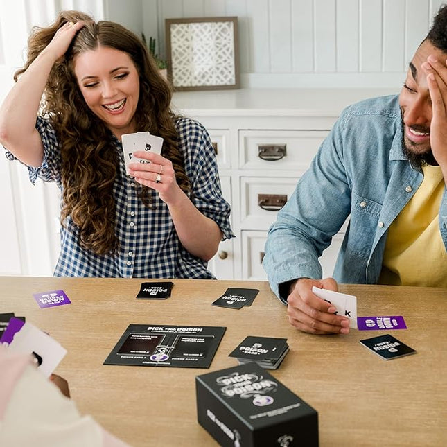 Pick Your Poison Party Game - The “What Would You Rather Do?” Family Card Game for White Elephant Parties, Stocking Stuffers + Board Games Night with Friends