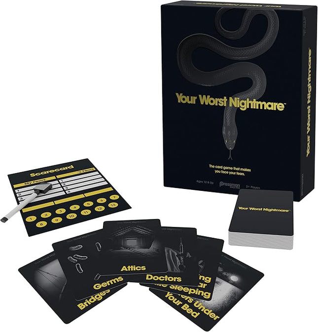 Your Worst Nightmare by Pressman - The Card Game That Makes You Face Your Fears, Black