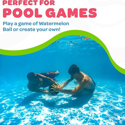 Watermelon Ball – Cool Underwater Pool Toy for Teen Boys, Girls, Men & Women. Great Gifts for Swimming, Diving & Backyard Games. Best for Birthday Presents, Spring Vacation & Summer Family Fun.