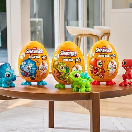 Smashers Junior Dino Dig Small Egg (Triceratops) by ZURU 12+ Surprises Compounds Mold Dinosaur Preschool Toys Build Construct Sensory Play - 3 Years +