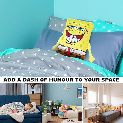 Get Trend Spongebob Squarepants Plush Cushion Pillow, Soft Plush Throw Pillow Cute Fluffy Cushion Bedroom Decor, Gifts for Teens, Women (Yellow Spongebob, L13.8 x W11)