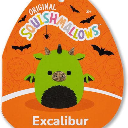 Squishmallows Original 8in Excalibur the Neon Green Dragon – Official Jazwares Halloween Plush (Little)
