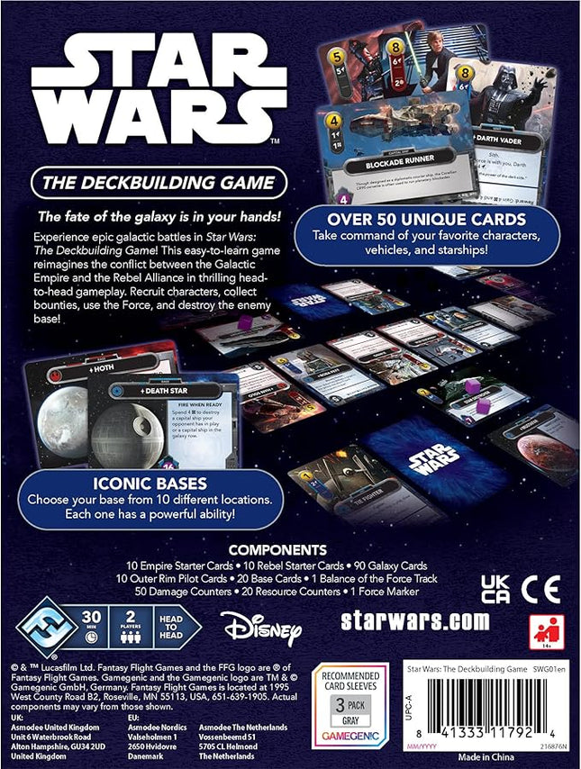 Fantasy Flight Games Star Wars The DeckBuilding Game | Strategy Card Game | Head-to-Head Tactical Battle Game for Adults & Kids | Ages 12+ | 2 Players | Average Playtime 30 Minutes (FFGSWG01)
