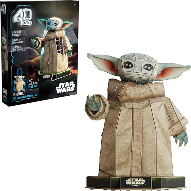 4D Build, Star Wars Grogu 3D Model Kit, Star Wars Collectibles & Desk Decor, Adult Puzzle, Building Toys, 103 Pieces, 3D Puzzles, Gift Ideas for Ages 12 & Up