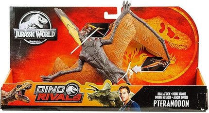 Jurassic World Dual Attack Pteranodon Dinosaurs in Medium Size with Button-activated Dual Strike Action Moves Like Tail & Head Strikes