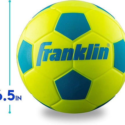 Franklin Sports Kids Foam Soccer Ball - Mini Soft Foam Youth Soccer Ball - Indoor + Outdoor Toy Soccer Ball for Kids - Probrite 6.5" Mini Foam Ball - Soft Backyard + Practice Toy Ball - Yellow